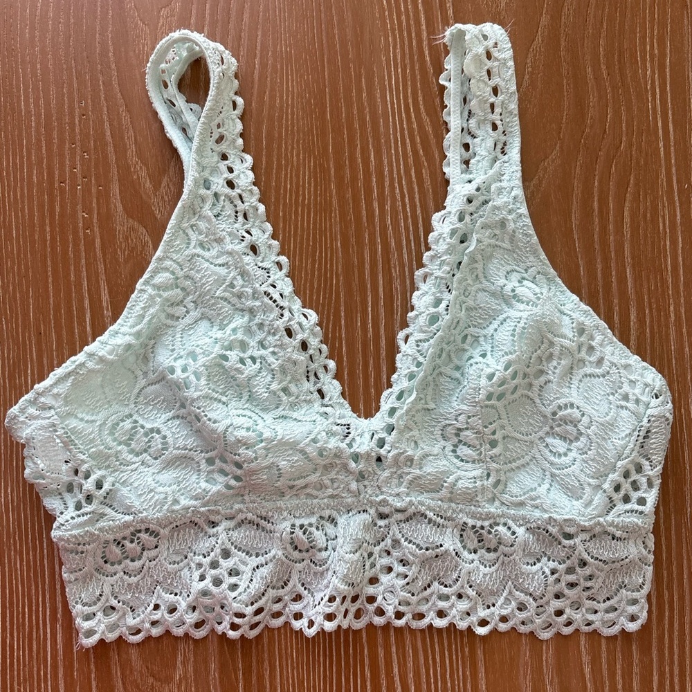 Aerie Lace Bralette - Light Mint Green